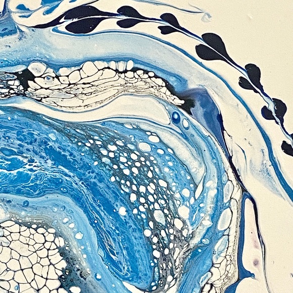 Original Acrylic Abstract Art 6”x6” Ceramic Tile - Picture 3 of 10